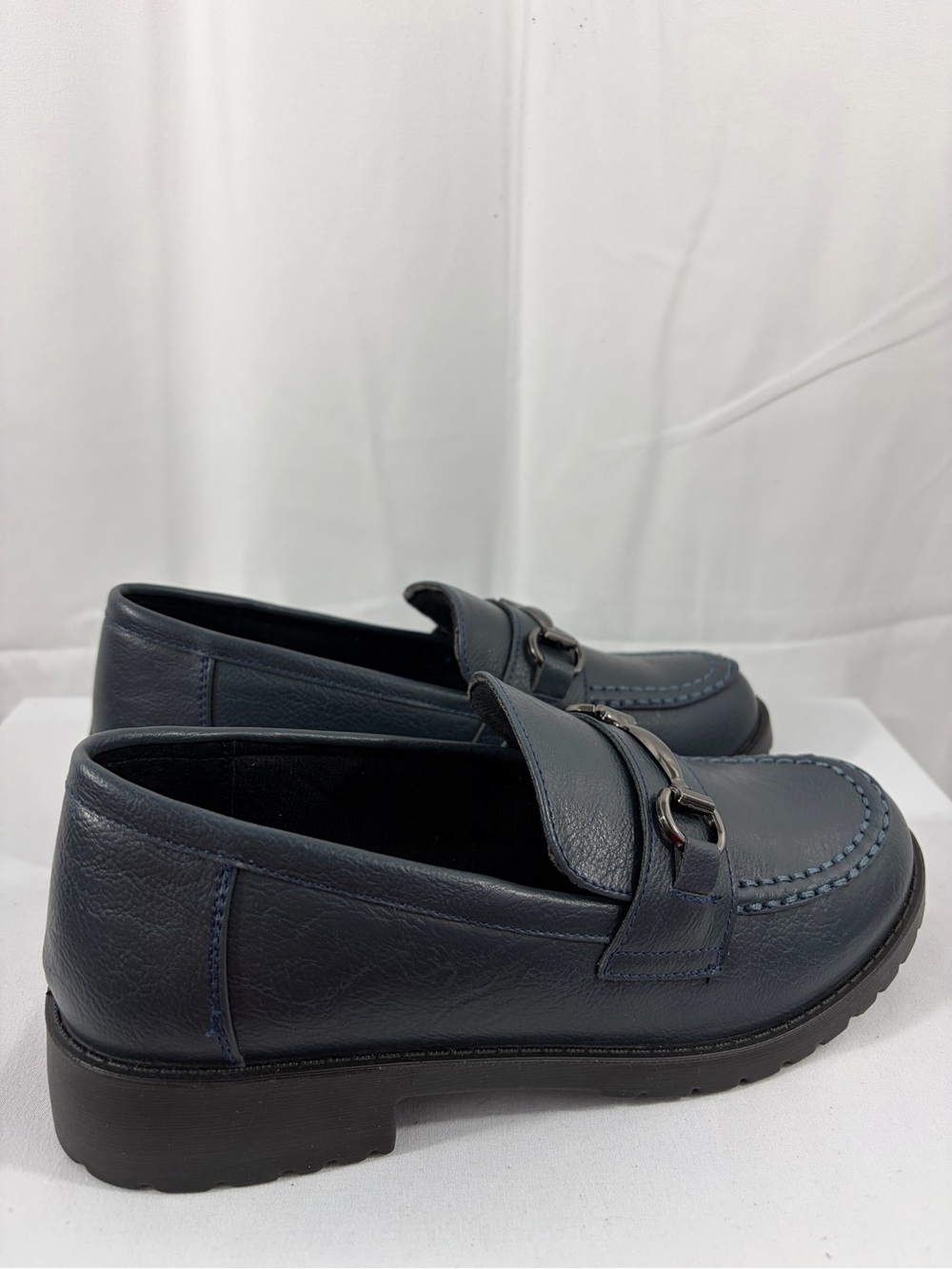 NWT Easy Street Women’s Size 7W Navy Blue Loafers - Picture 4 of 8